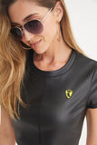 Faux Leather Crop Top - Juicy Couture