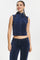 Mockneck Cotton Velour Zip-Up Vest by Juicy Couture