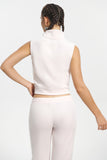 Mockneck Cotton Velour Zip-Up Vest - Juicy Couture
