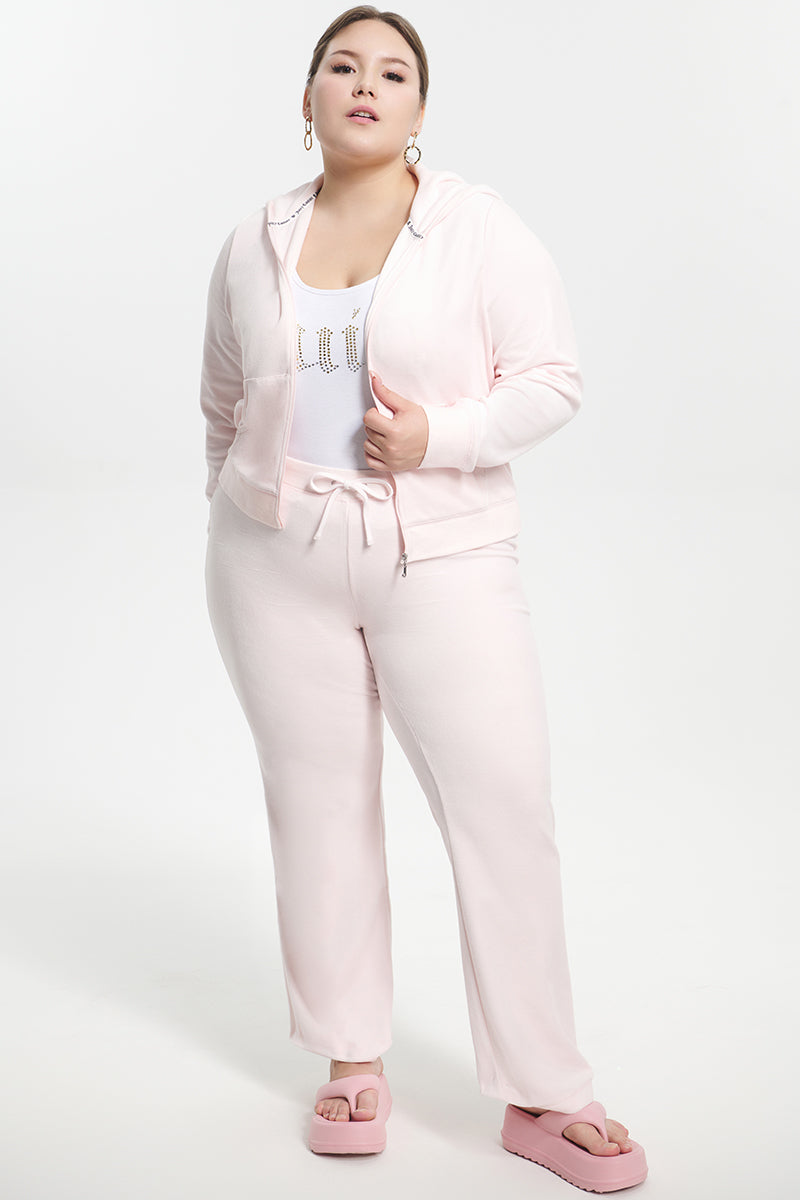 Plus-Size Classic Cotton Velour Hoodie - Juicy Couture