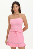 Towel Terry Lace Trim Tube Top - Juicy Couture