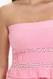 Towel Terry Lace Trim Tube Top - Juicy Couture