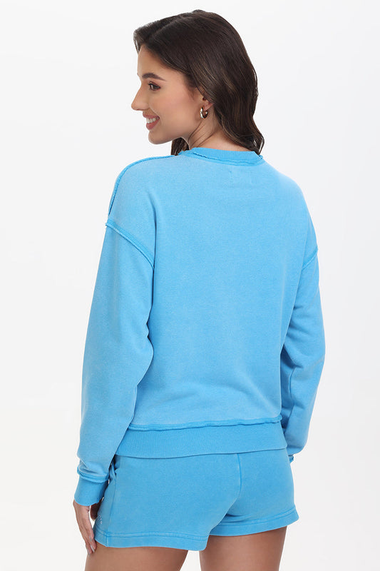 French Terry Embroidered Crewneck - Juicy Couture