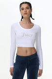 Cropped Long Sleeve Baby Tee - Juicy Couture