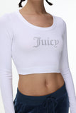 Cropped Long Sleeve Baby Tee - Juicy Couture