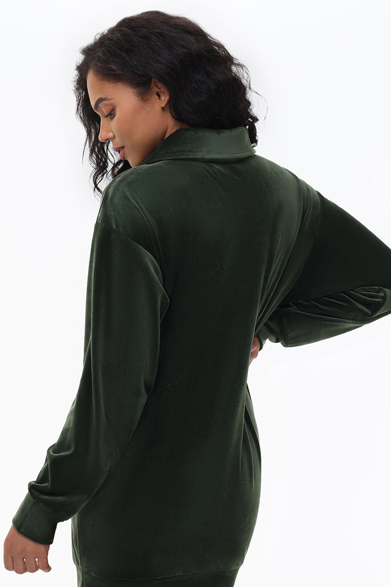 Oversized Small Bling Quarter Zip Pullover - Juicy Couture