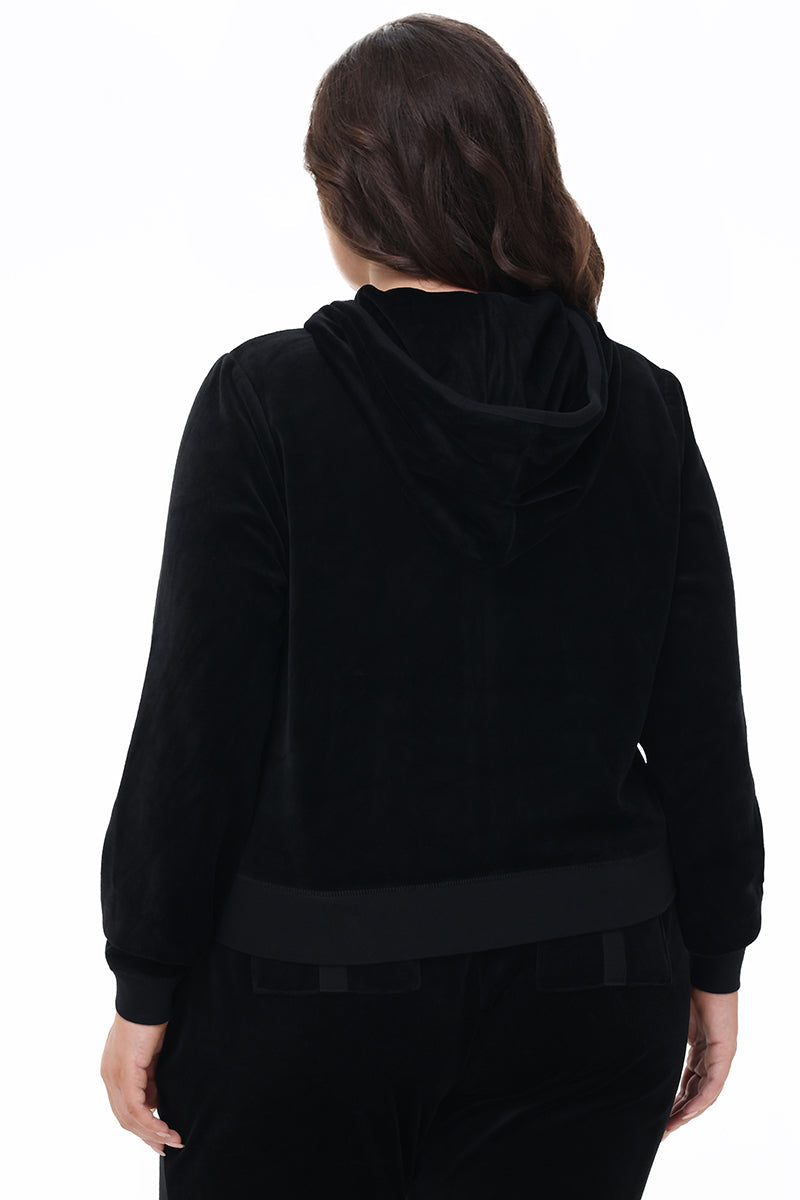 Plus-Size Heritage Cotton Velour Hoodie - Juicy Couture
