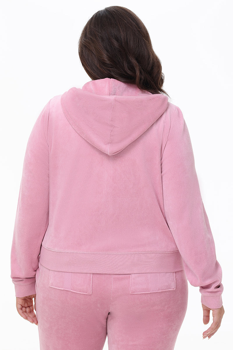 Plus-Size Heritage Cotton Velour Hoodie - Juicy Couture
