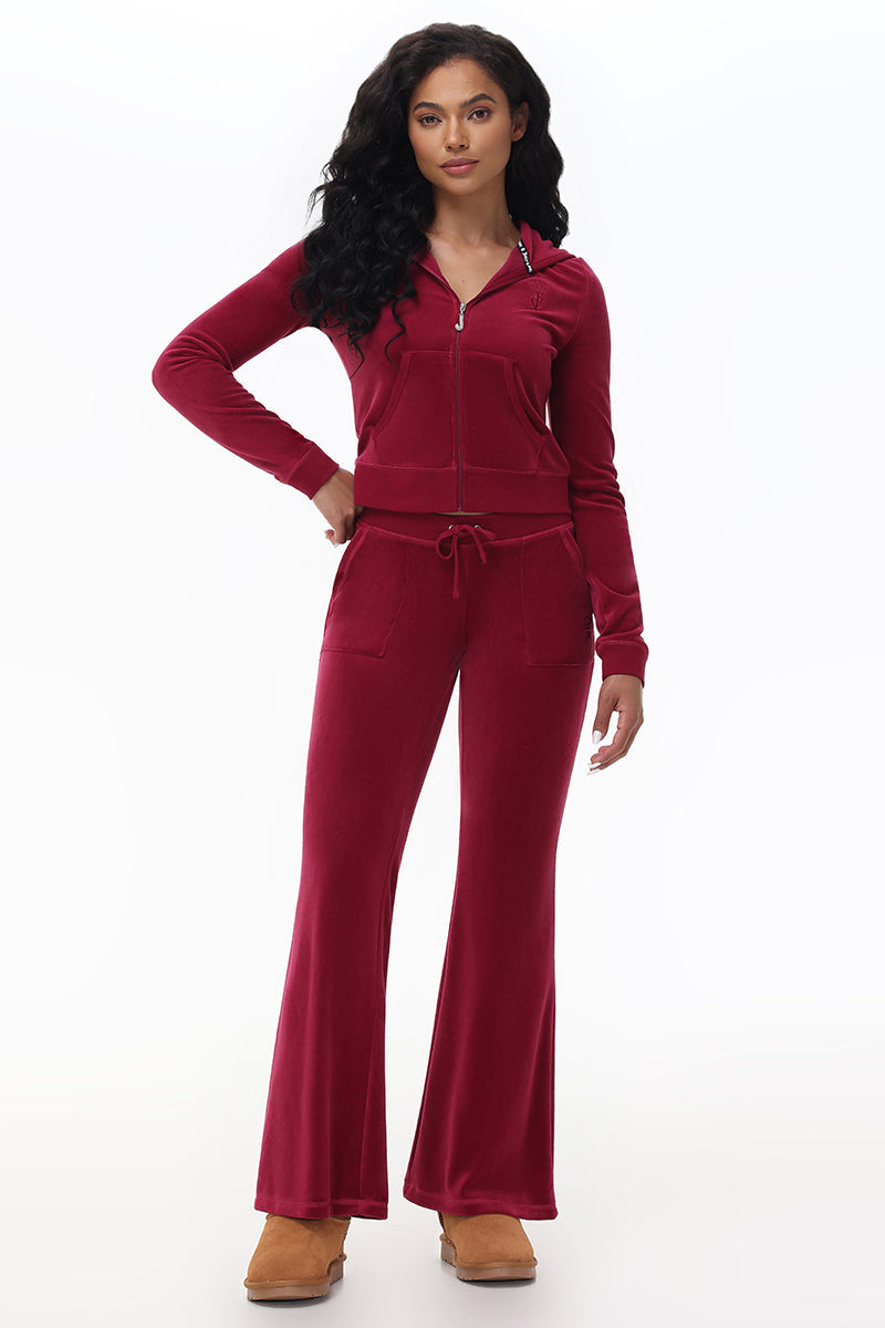Heritage Cotton Velour Track Pants - Juicy Couture