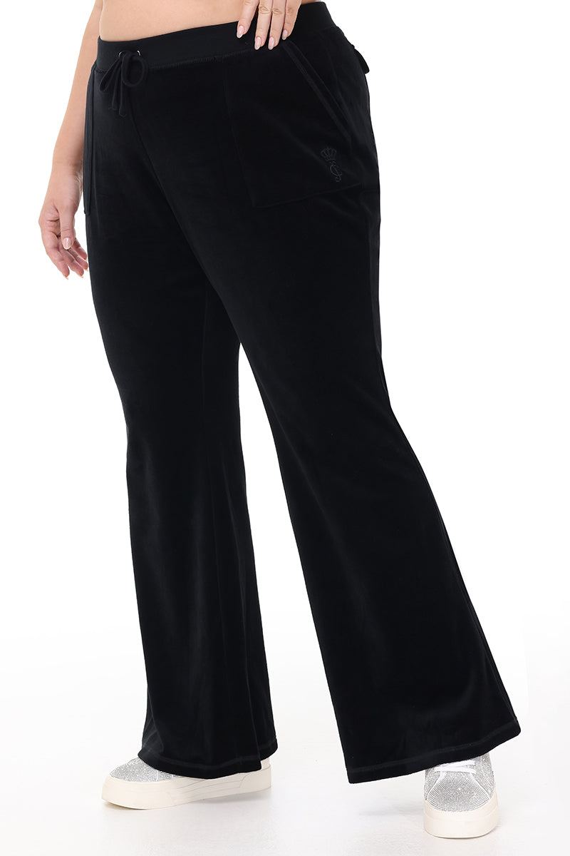 Plus-Size Heritage Cotton Velour Track Pants - Juicy Couture