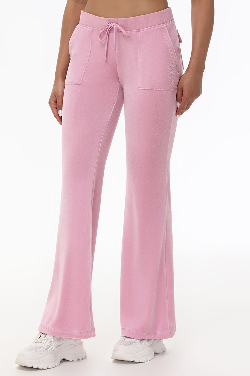 Heritage Cotton Velour Track Pants - Juicy Couture