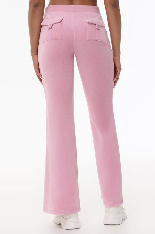 Heritage Cotton Velour Track Pants - Juicy Couture