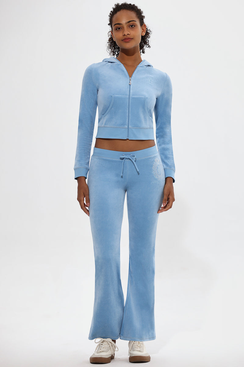 Crown Heritage Cotton Velour Hoodie - Juicy Couture