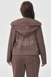 Plus-Size OG Big Bling Velour Hoodie - Juicy Couture