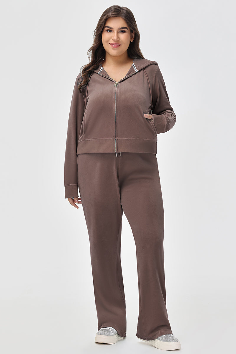 Plus-Size OG Big Bling Velour Hoodie - Juicy Couture