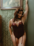 Petra Rising Star Corseted Satin Teddy - Frederick's of Hollywood
