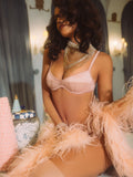 Petra Satin & Mesh Unlined Corset Cup Bra - Frederick's of Hollywood