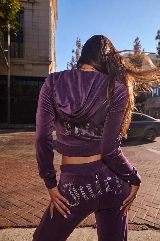 OG Big Bling Velour Hoodie - Juicy Couture