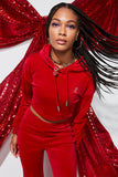 Big Bling High Low Cropped Hoodie - Juicy Couture