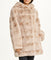 Long Faux Fur With Hood Hazelnut