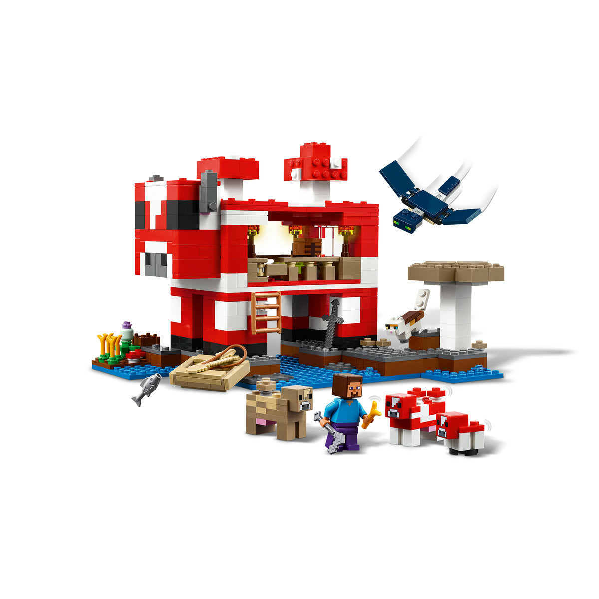 LEGO® Minecraft® the Mooshroom House Island Gamer Kit Toy for Kids 21270