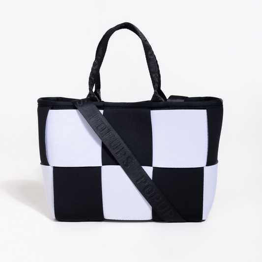 MINI ICON TOTE BLACK and WHITE