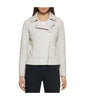 Faux Leather Asymmetrical Moto Jacket Black
