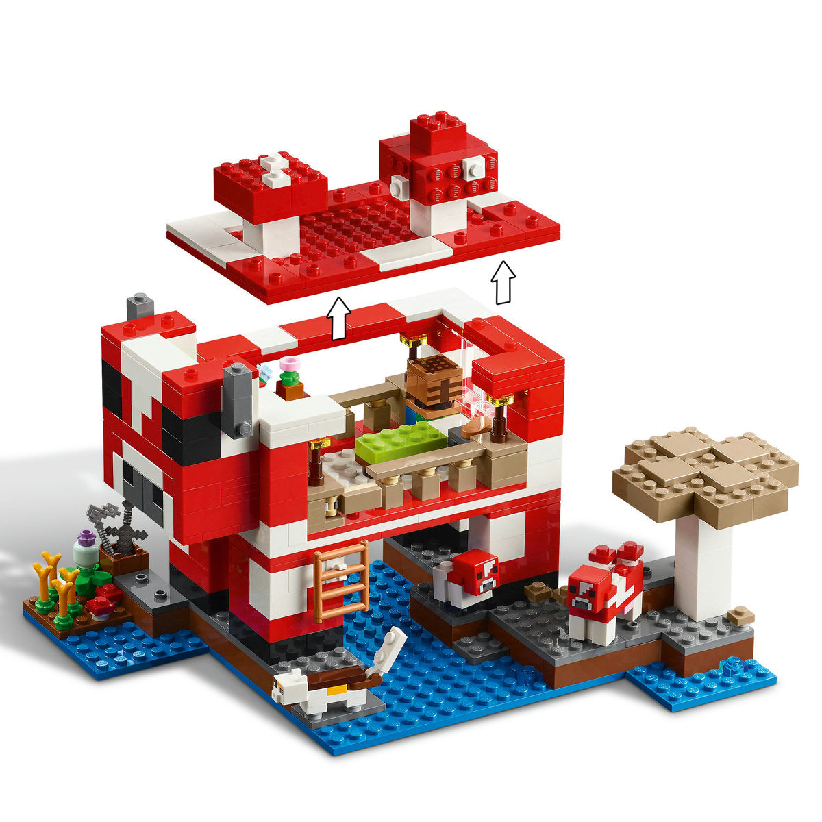 LEGO® Minecraft® the Mooshroom House Island Gamer Kit Toy for Kids 21270