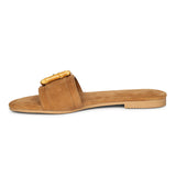 Amsterdam Suede - Cognac Sandals