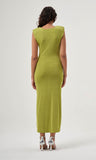 Mzl Sleeveless Gathered Dress Green Apparel