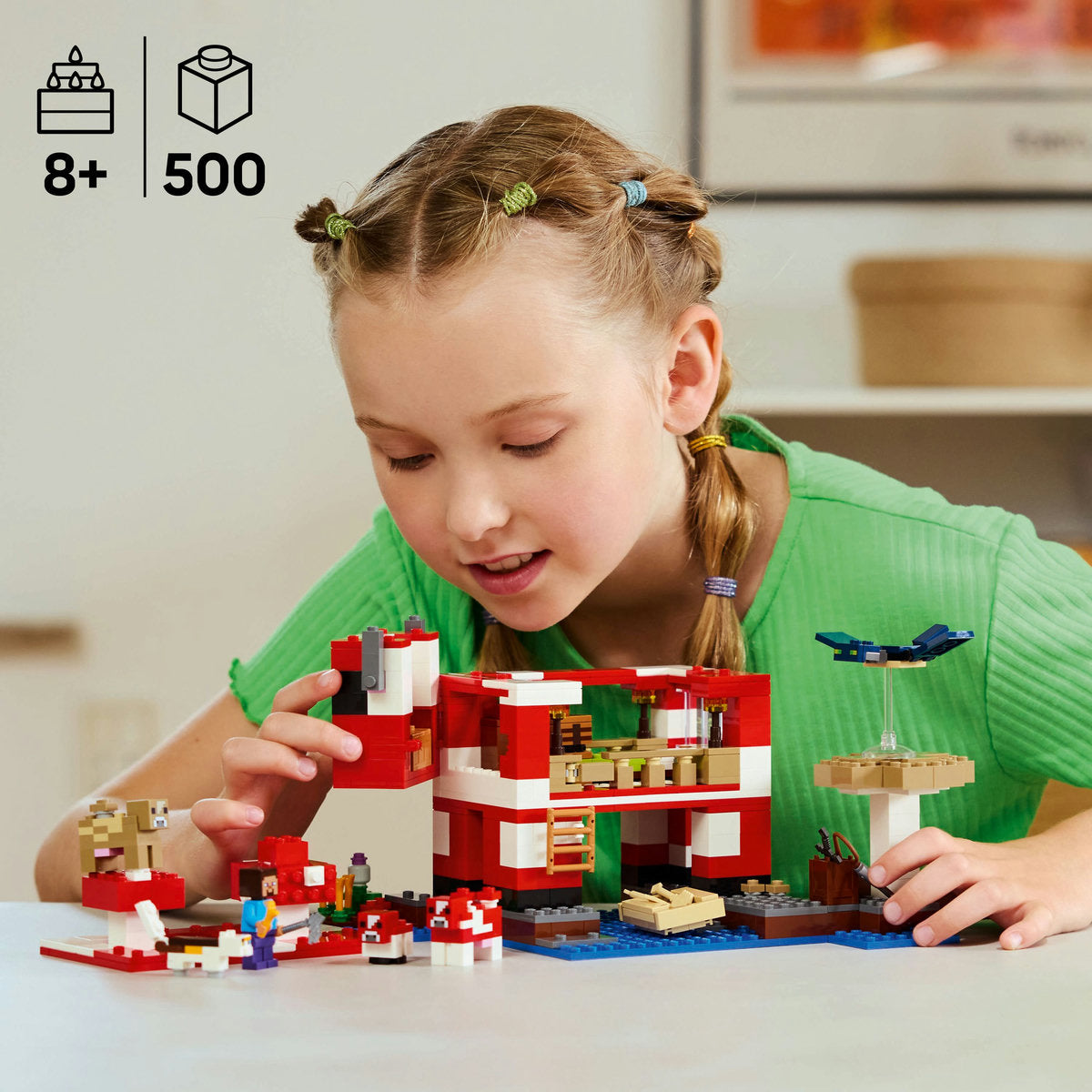 LEGO® Minecraft® the Mooshroom House Island Gamer Kit Toy for Kids 21270