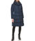 Asymmetrical Pillow Collar Down Coat Navy