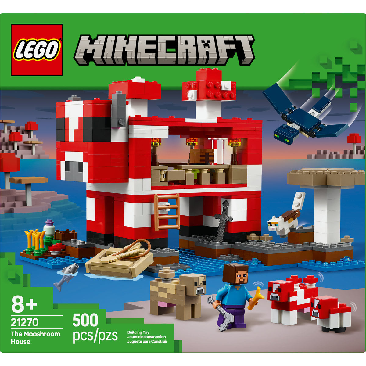 LEGO® Minecraft® the Mooshroom House Island Gamer Kit Toy for Kids 21270
