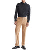 Long Sleeve Solid Stretch Slim Woven Shirt White