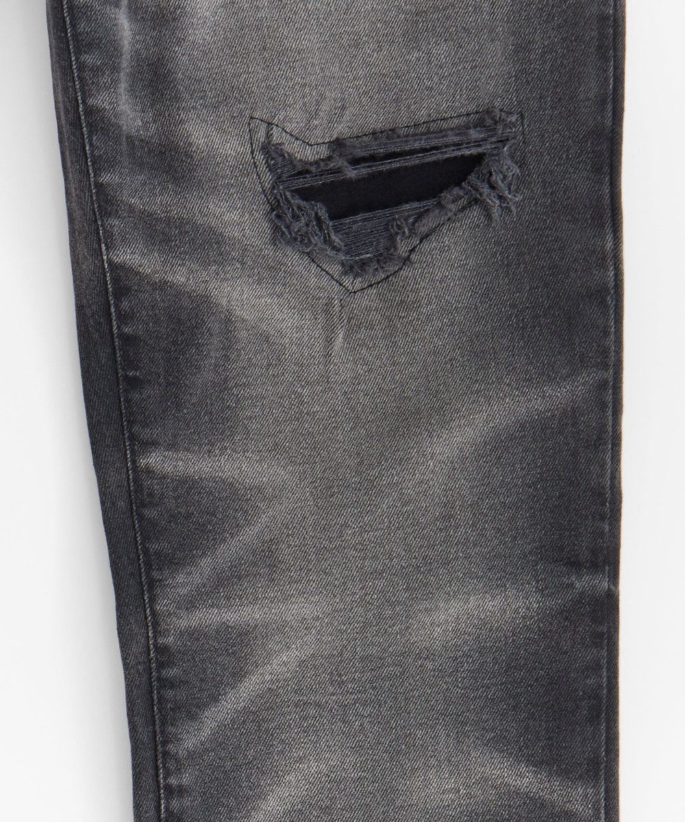 Skinny Rip and Repair Denim Jeans - Black