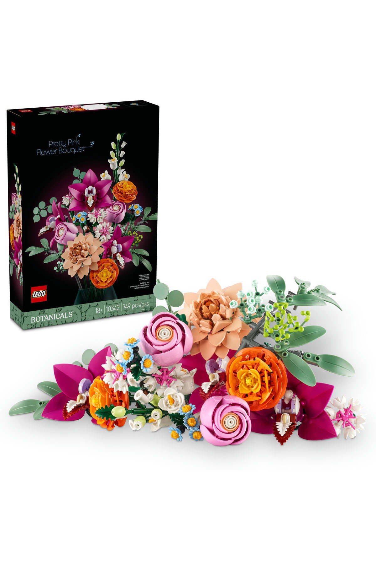 LEGO® Botanicals Pretty Pink Flower Bouquet Floral Decor 10342