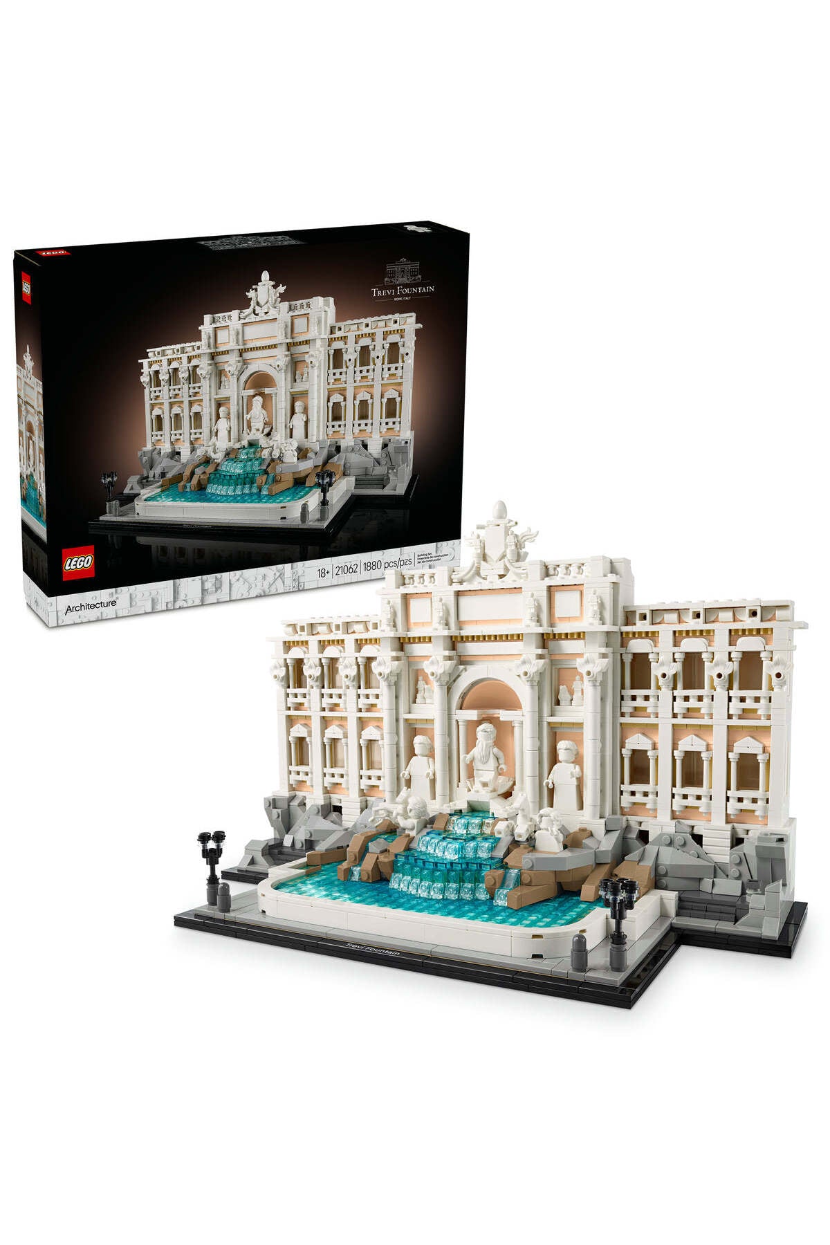 LEGO® Architecture Trevi Fountain Model, Italian Landmark Rome Memorabilia 21062