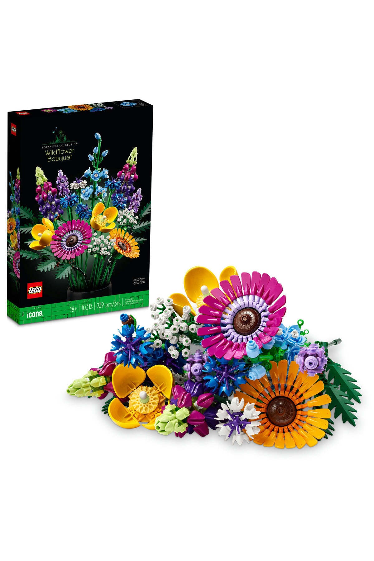 LEGO® Icons Wildflower Bouquet 10313 Building Set 939 Pieces