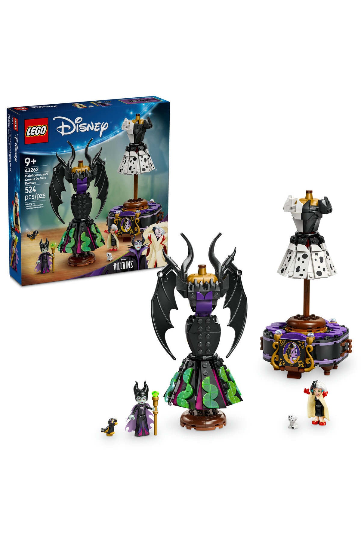 LEGO® ǀ Disney Villains Maleficent’s and Cruella De Vil’s Dresses 43262
