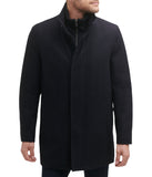 Mens Wool Melton Coat Navy
