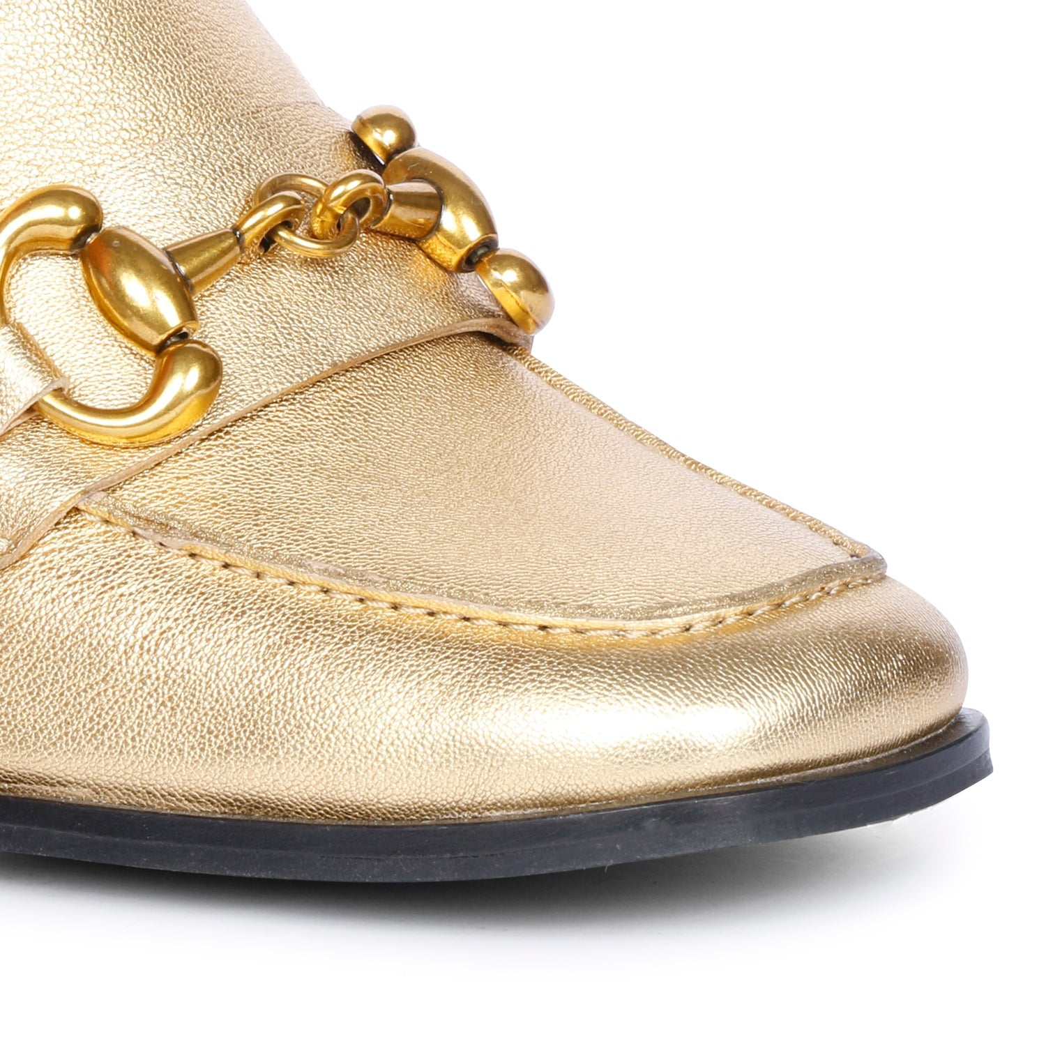 Saint G - Vera Metallic Heeled Loafers Footwear
