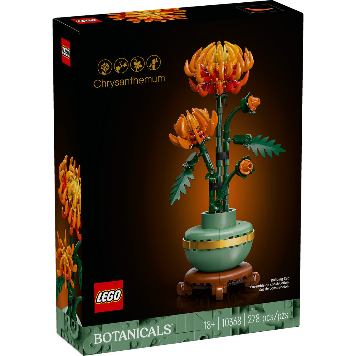 LEGO® Icons Chrysanthemum Flower Decor Building Set 10368