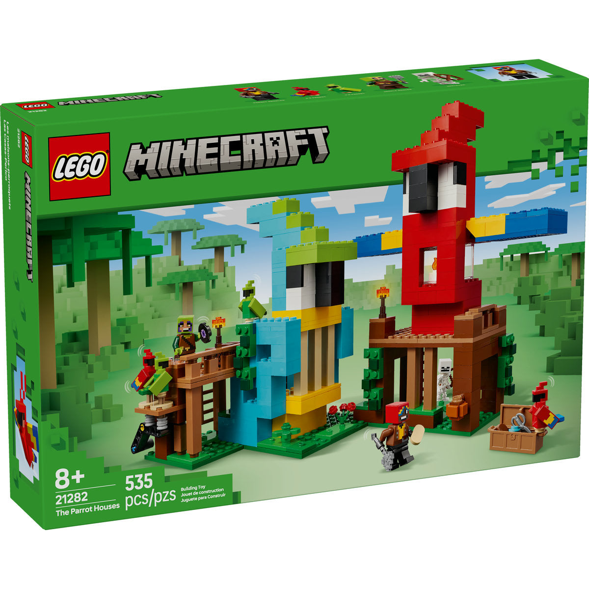 LEGO® Minecraft® the Parrot Houses, Buildable Video-Game Set 21282