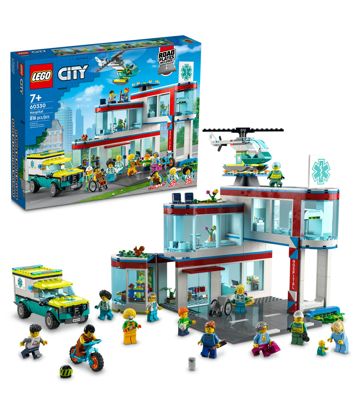 LEGO City Hospital 60330 Building Kit (816 Pieces)