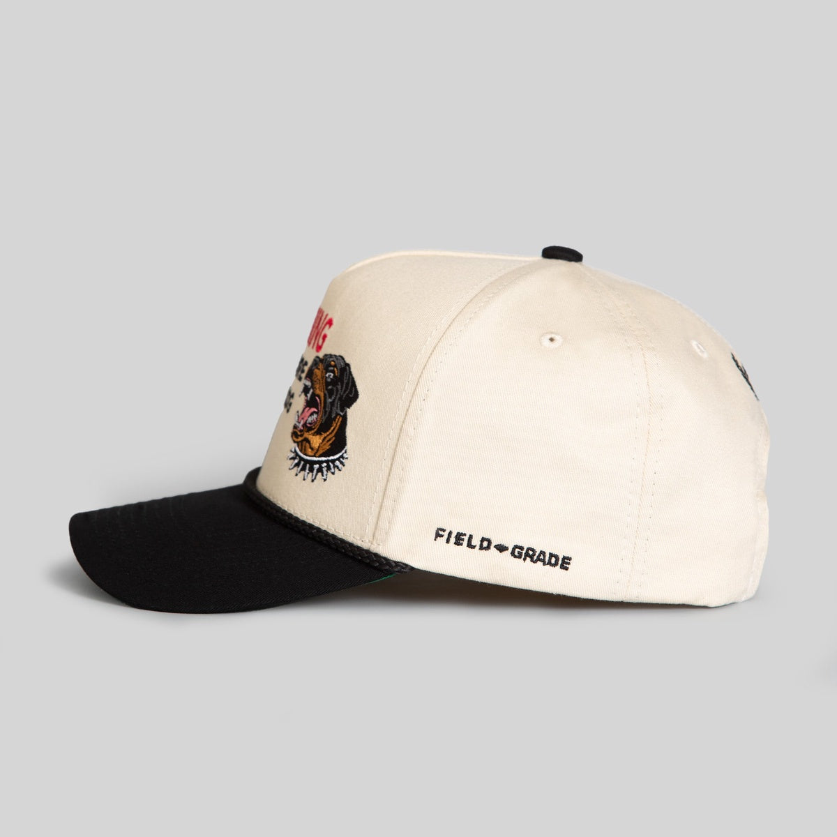 BEWARE of ROTTY SAND BLACK TWILL TRUCKER HAT