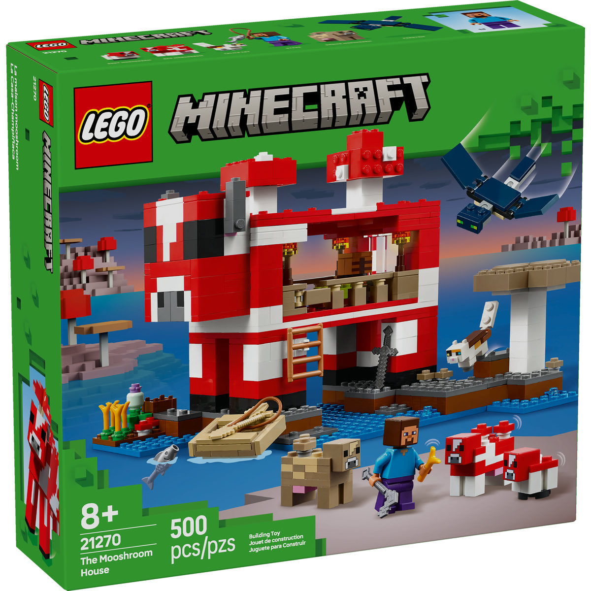 LEGO® Minecraft® the Mooshroom House Island Gamer Kit Toy for Kids 21270