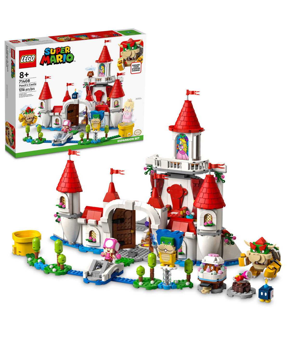 LEGO Super Mario Peach's Castle Expansion Set 71408 Building Kit (1,216 Pieces)
