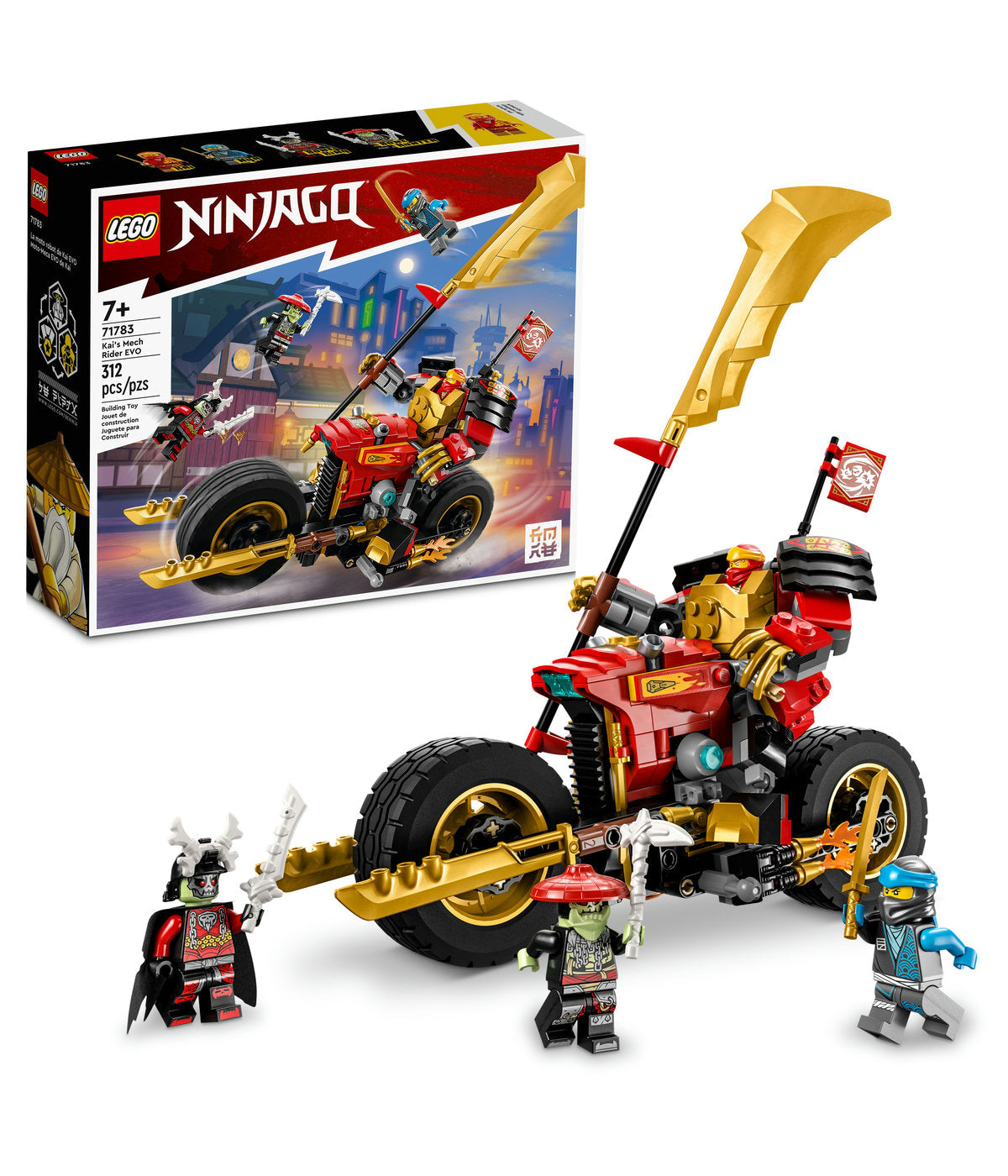 LEGO NINJAGO Kai's Mech Rider EVO 71783 Building Toy Set (312 Pieces)