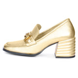 Saint G - Vera Metallic Heeled Loafers Footwear