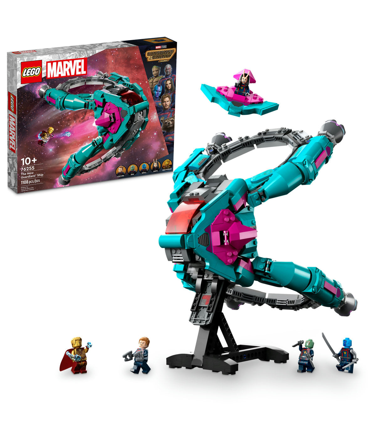 LEGO Marvel The New Guardians' Ship 76255 Building Toy Set (1,108 Pieces)